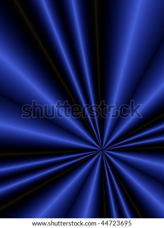 Fractal image of a folded dark blue satin sheet.