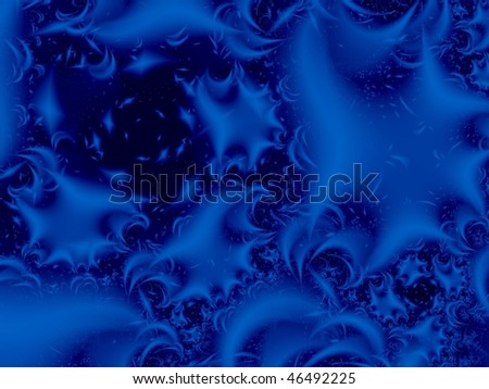 Fractal image depicting an abstract winter storm.