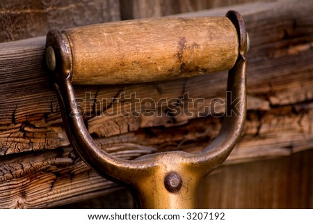 An old garden shovel handle.
