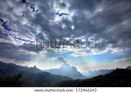 Beautiful Mountain scape at Luang Prabang Lao