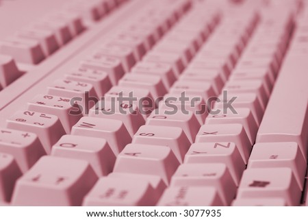 Macro of keyboard (pink tone)