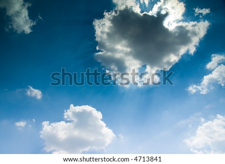 Blue cloudy sky (can be used how background or wallpaper)