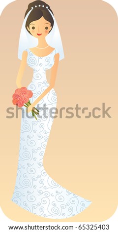 Bride holding a rose bouquet