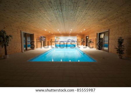 Relaxing indoor swimming pool