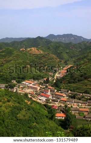 mountain village scenery in north china