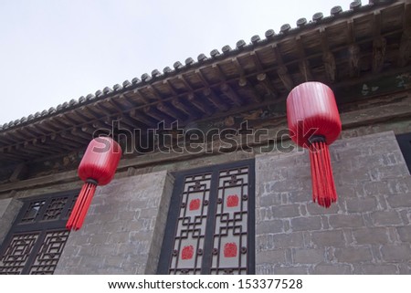 Chinese traditional architectural style courtyard, with the protection of cultural relics