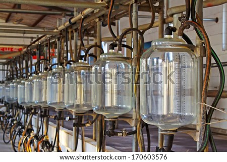 glass milk storage tank in a milking workshop, luannan county, china
