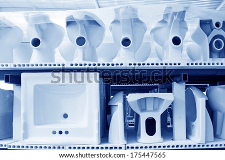 ceramic toilet semi finished products in a factory