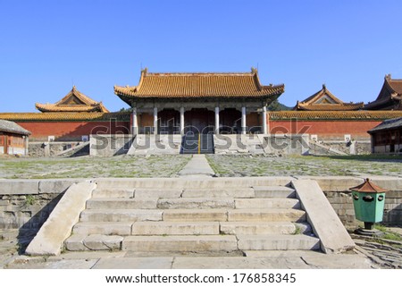 ZUNHUA - MAY 11: Ancient architecture scenery in Eastern Royal Tombs of the Qing Dynasty on May 11, 2013, Zunhua, Hebei Province, china.