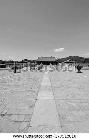 ZUNHUA - MAY 11: Chinese ancient architecture in the Eastern Royal Tombs of the Qing Dynasty on May 11, 2013, Zunhua, Hebei Province, china.