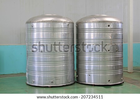 Stainless steel products shell, closeup of photo