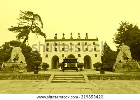Tibetan Buddhism in landscape architecture of an ancient temple, Chengde, Mountain Resort, north china