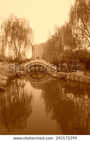 Aries Valley April 21: Beautiful human landscape in the park on April 21, 2012, Qian'an city, Hebei Province, China