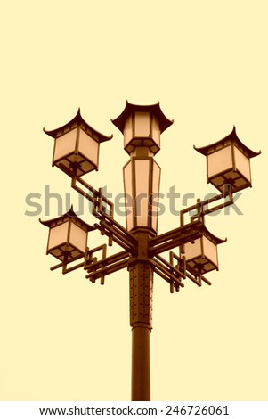 street lamp in a park, to fake something antique lighting facilities