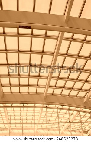 International Airport fornix truss, closeup of pictures