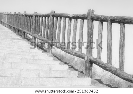 antique style railing in a scenic area, north china