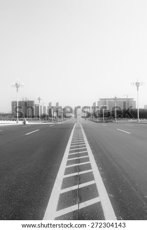 Building lighting and expedite road in broad field of vision, north china