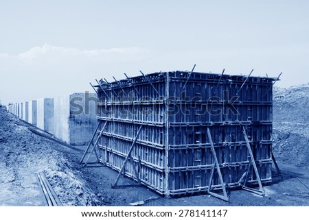 Sea water retaining engineering construction site, northern china