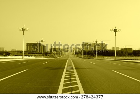 Building lighting and expedite road in broad field of vision, north china
