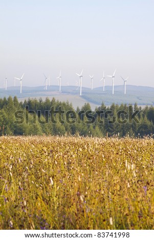 wind generators in grassland in chengde SaiHanBa, in China