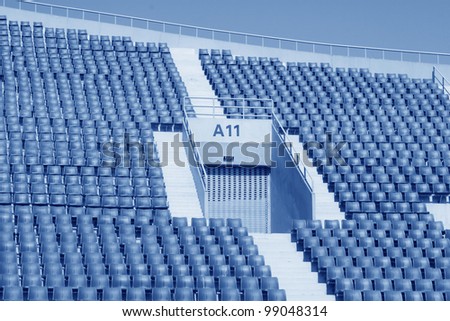 seats in a modern sports venues, hebei, China
