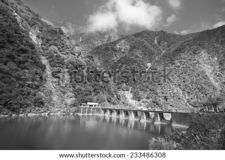 a dam by the way to Taroko National Park, Taiwan
