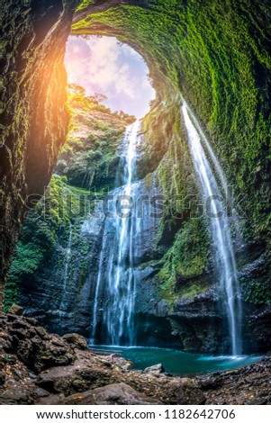 Madakaripura Waterfall is the tallest waterfall in deep Forest in East Java, Indonesia.