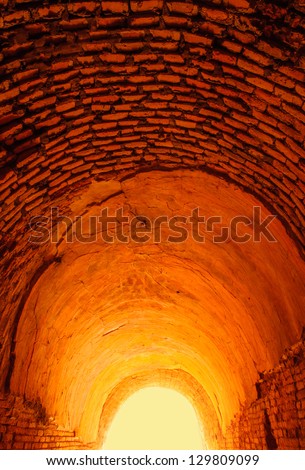 Light at the end of the tunnel, Old brick tunnel.