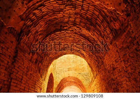 Light at the end of the tunnel, Old brick tunnel.