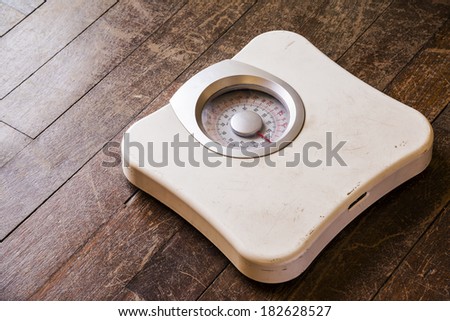 Old analog weight scale