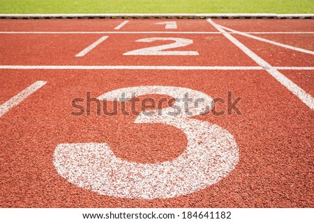 one two three nubers running track