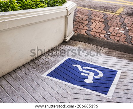 Ramps for disabled, using wheelchair ramp.