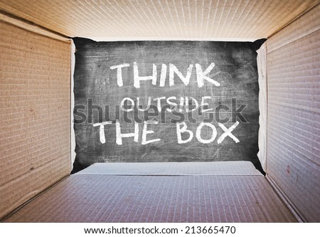Thinking outside the box, Concept image about freedom of mind.