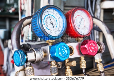 Refrigerator pressure gauges, manometers,quipment Measure of Air Conditioner