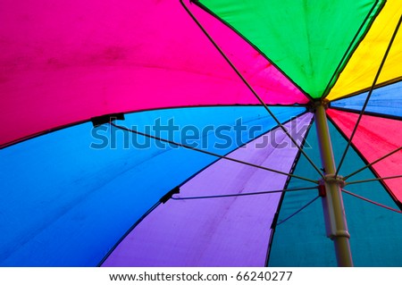 multicolored rainbow umbrella for Rainproof