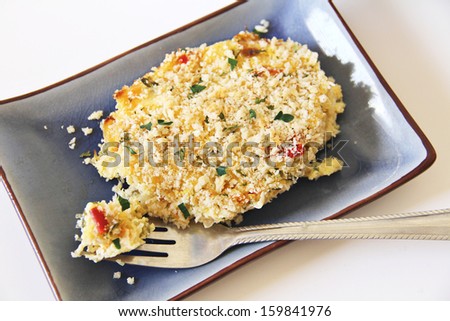 plate of baked spaghetti squash