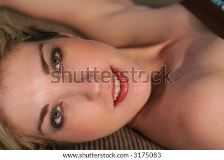 beautiful woman laying down