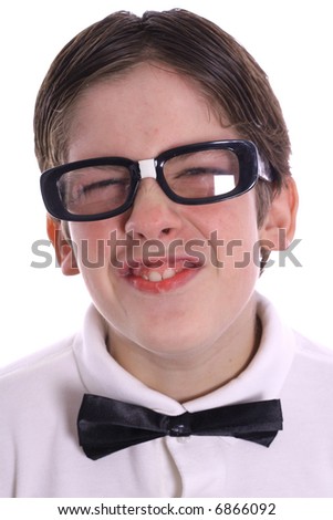 stock photo : goofy nerd