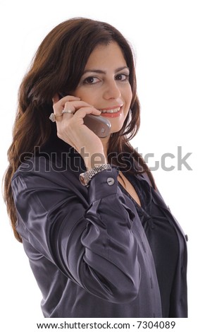 woman taking call on cell phone