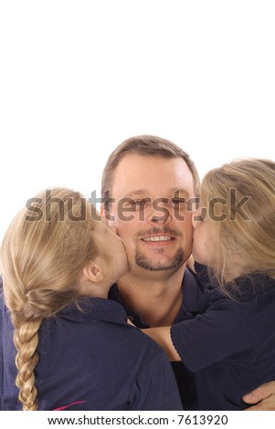 twin sisters kissing