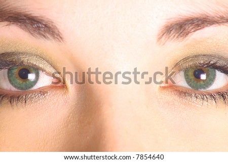 gorgeous green eyes super close