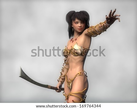 fantasy asian warrior girl