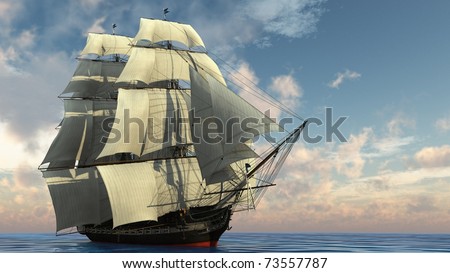ship in the ocean