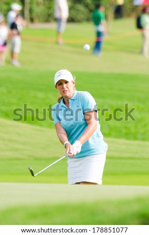 CHONBURI - FEBRUARY 23: Cristie Kerr form USA in Honda LPGA Thailand 2013 at Siam Country Club, Pattaya Old Course on February 23, 2014 in Chonburi, Thailand.