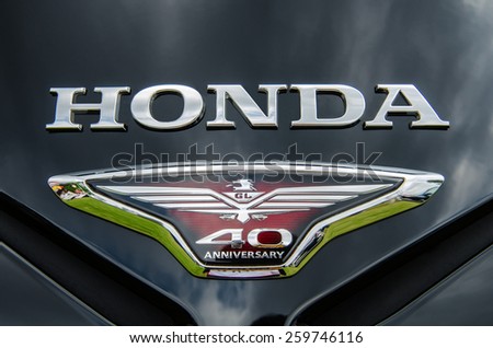 CHONBURI - FEBRUARY 28: Logo of Honda Big Bike in Honda LPGA Thailand 2013 at Siam Country Club, Pattaya Old Course on February 28, 2015 in Chonburi, Thailand.