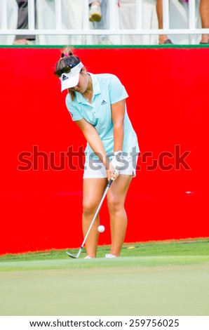 CHONBURI - FEBRUARY 28: Danielle Kang of USA in Honda LPGA Thailand 2015 at Siam Country Club, Pattaya Old Course on February 28, 2015 in Chonburi, Thailand.