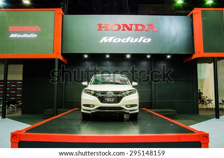 NONTHABURI - JUNE 24 : Honda HR-V car on display at Bangkok International Auto Salon 2015 is Exciting Modified Car Show on June 24, 2015 in Nonthaburi, Thailand.
