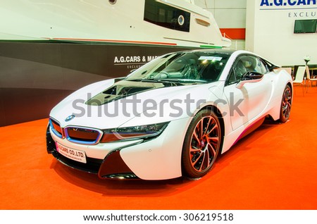 BANGKOK - AUGUST 1 : BMW on display at Bangkok International Grand Motor Sale 2015 is exhibition of vehicles for sale on August 1, 2015 in Bangkok, Thailand.