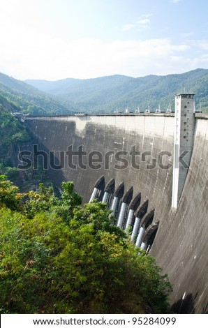 Dam of hydroelectric power station and irrigation.