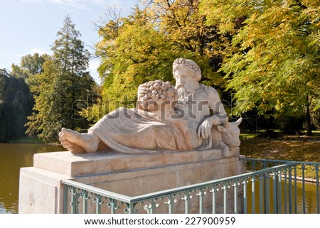 Allegory of the Bug River, statue in Lazienki Park (Royal Baths Park), Warsaw, Poland
